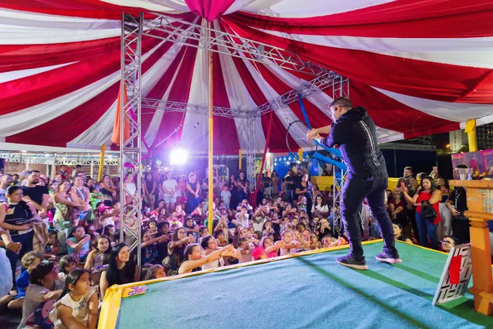 Show ao vivo com multidão